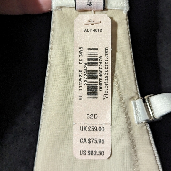 Victorias Secret Dream Angels Cream Lace Overlay Lined Demi Bra - Picture 11 of 12